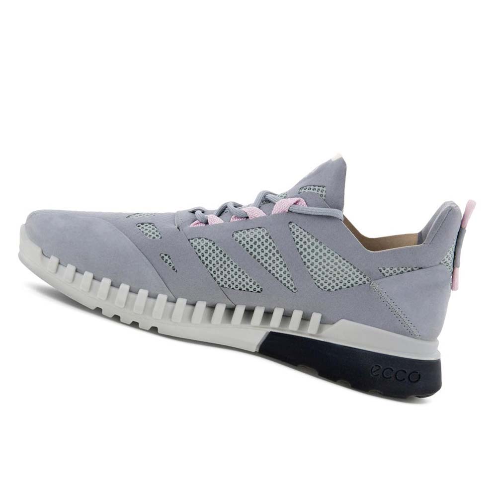 Women's Ecco Zipflex Low Tex Sneakers Silver / Grey | Canada 270EBC